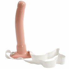 Тонкий изогнутый страпон на ремне