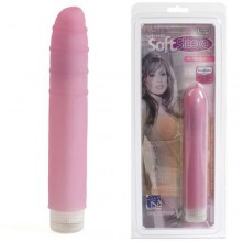 Розовый вибратор с насадкой KIRA